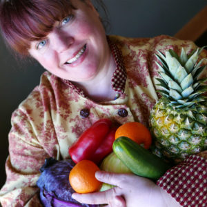photo of Victoria Fritz with fruit